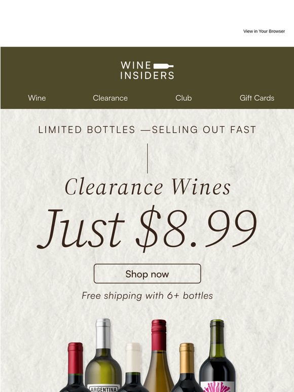 The $8.99 Wine Event Begins Now