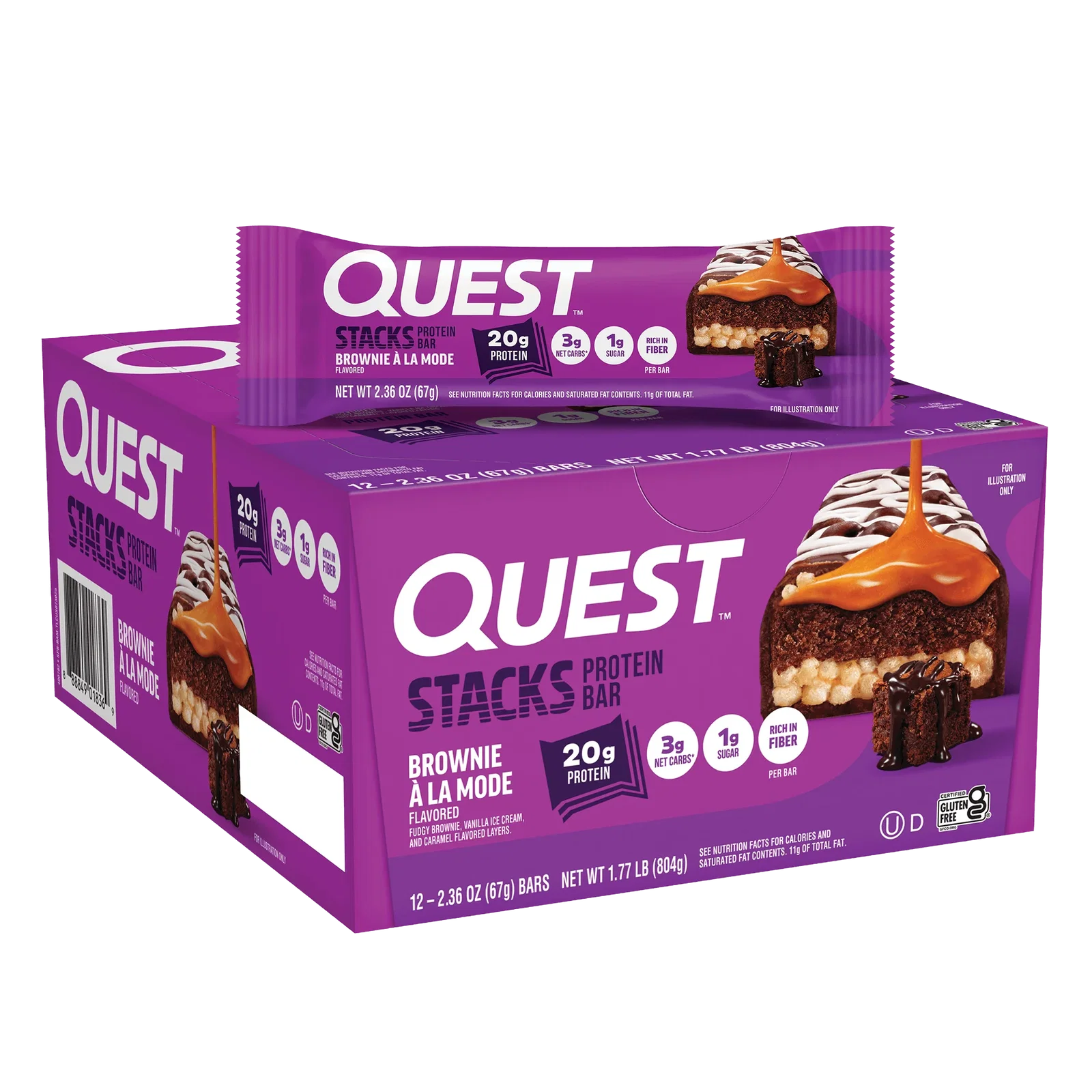 Image of Brownie a la Mode Stacks Bars