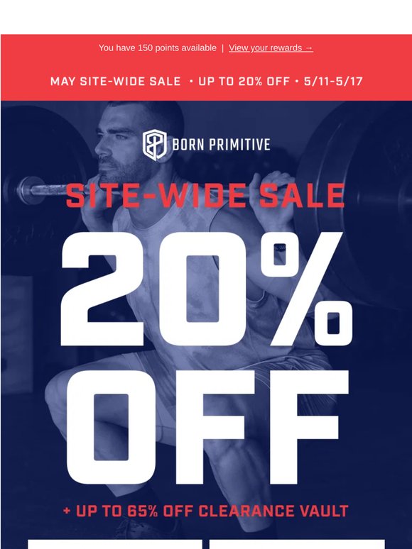 20% Off Site-Wide Starts Now 🔥
