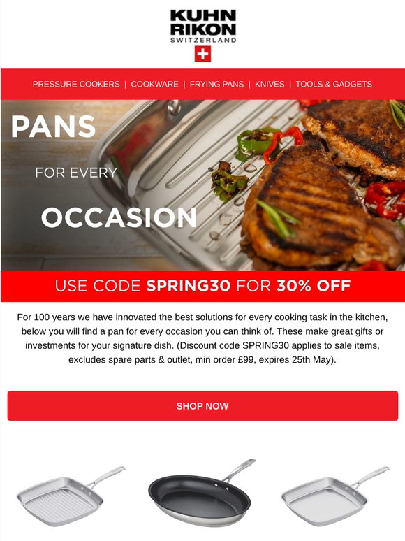 Spring sale: up to 40% off on all pans