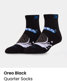 Oreo Black Quarter Socks