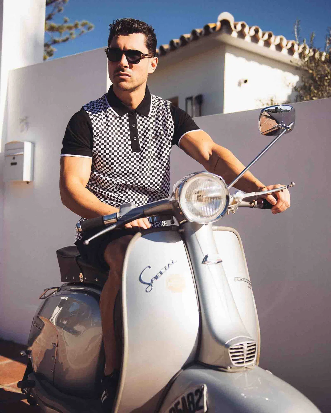 Two Tone AOP Polo