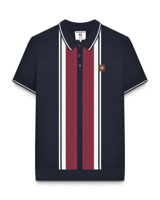 Greco Striped SS Knit Polo