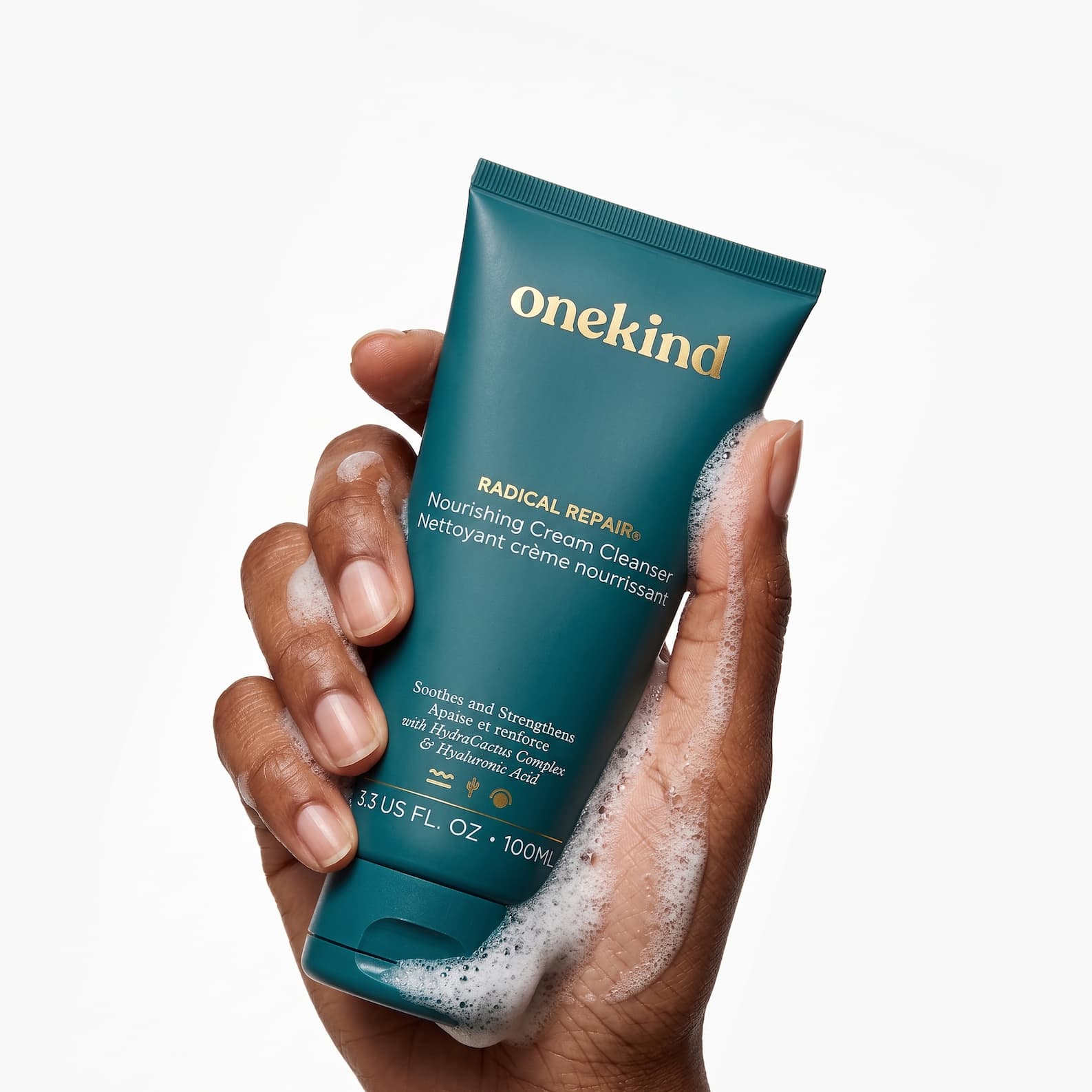 Radical Repair Nourishing Cream Cleanser on face