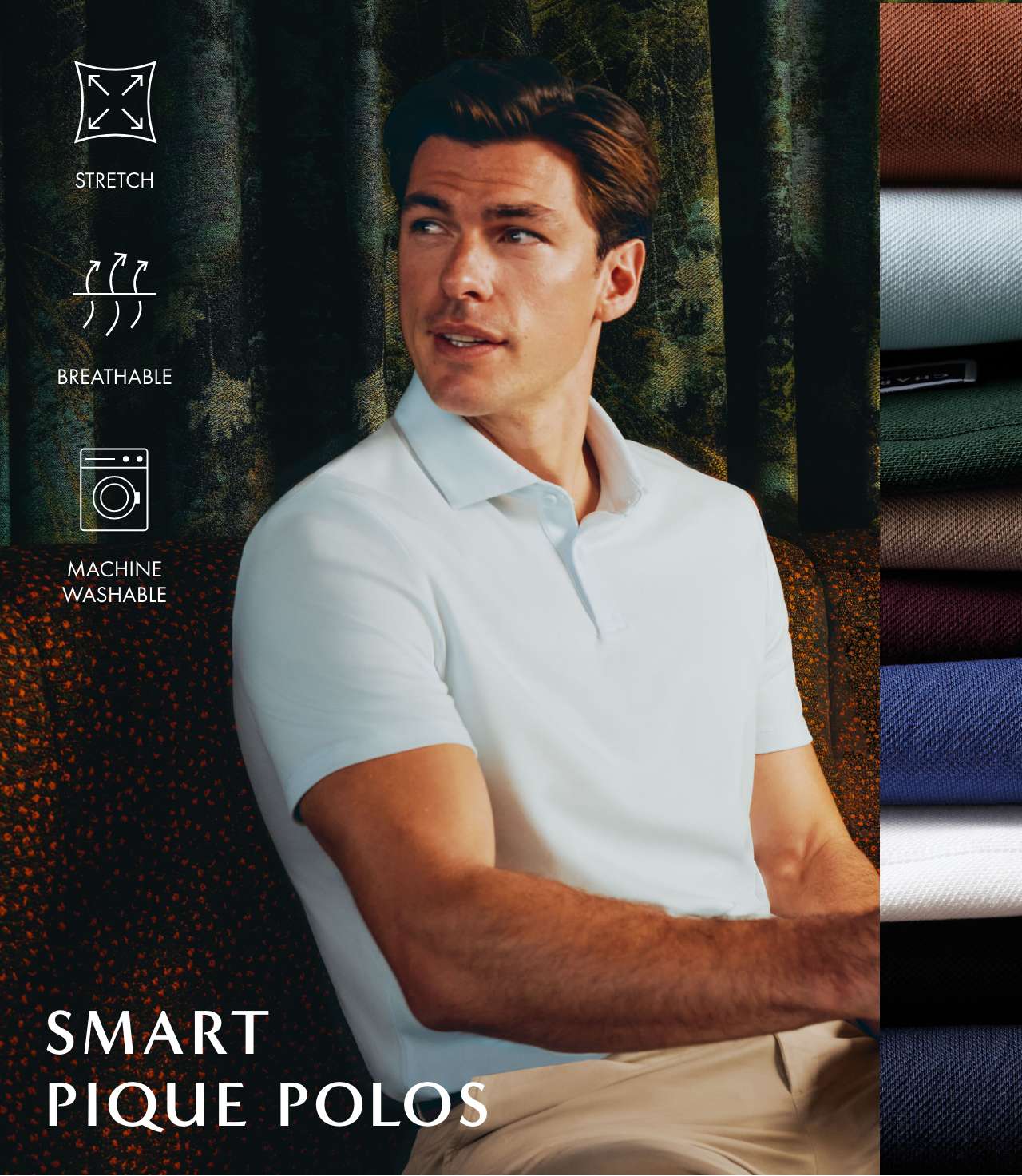 Smart Pique Polo - Ice Blue