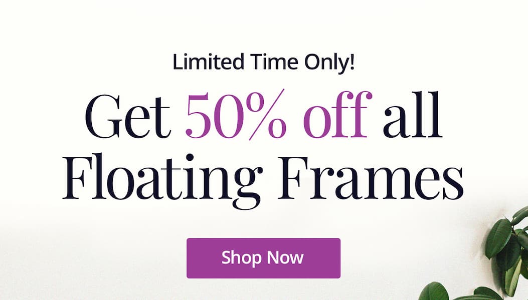 Limited time only! Get 50% off all Floating Frames! Shop Now