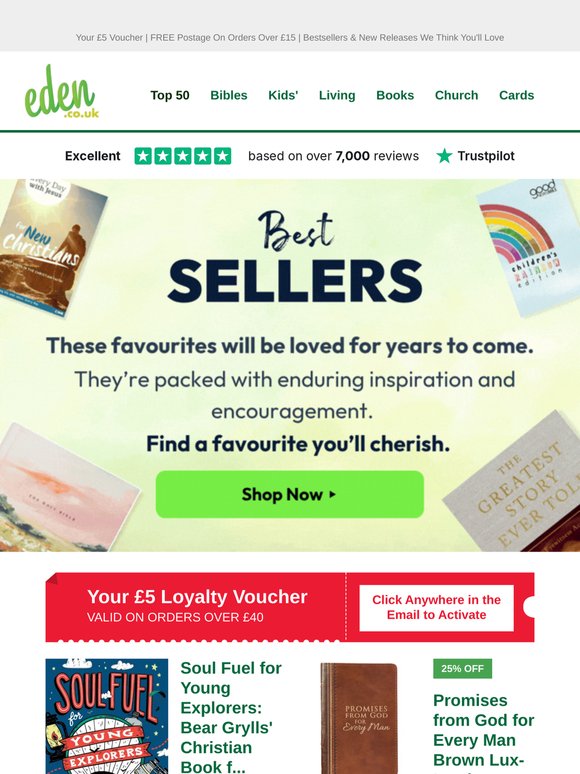 💚  Bear Grylls - Soul Fuel for Young Explorers: Bear Grylls' C... & More  Eden Customer Favourites & New Releases