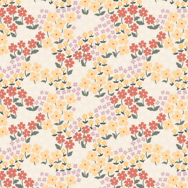 Tissu toile cirée Lola Bloomelia - écru