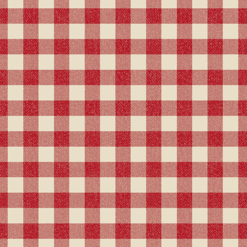 Tissu toile cirée Lola Vichy - rouge