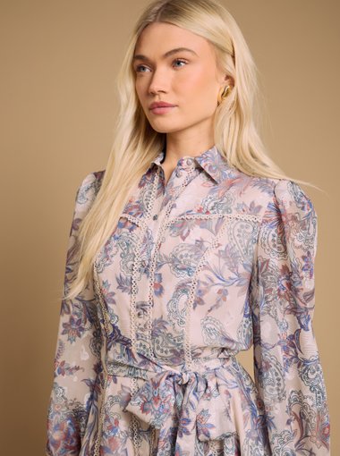 Burnout Floral Mini Dress