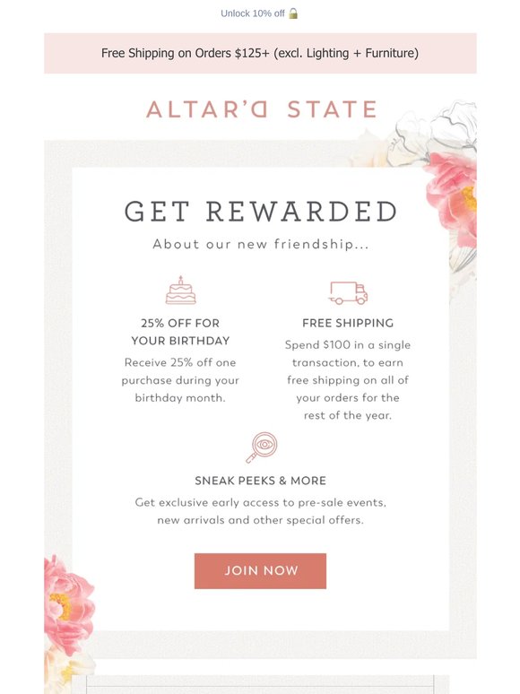 Unlock 25% off for your birthday 🔓