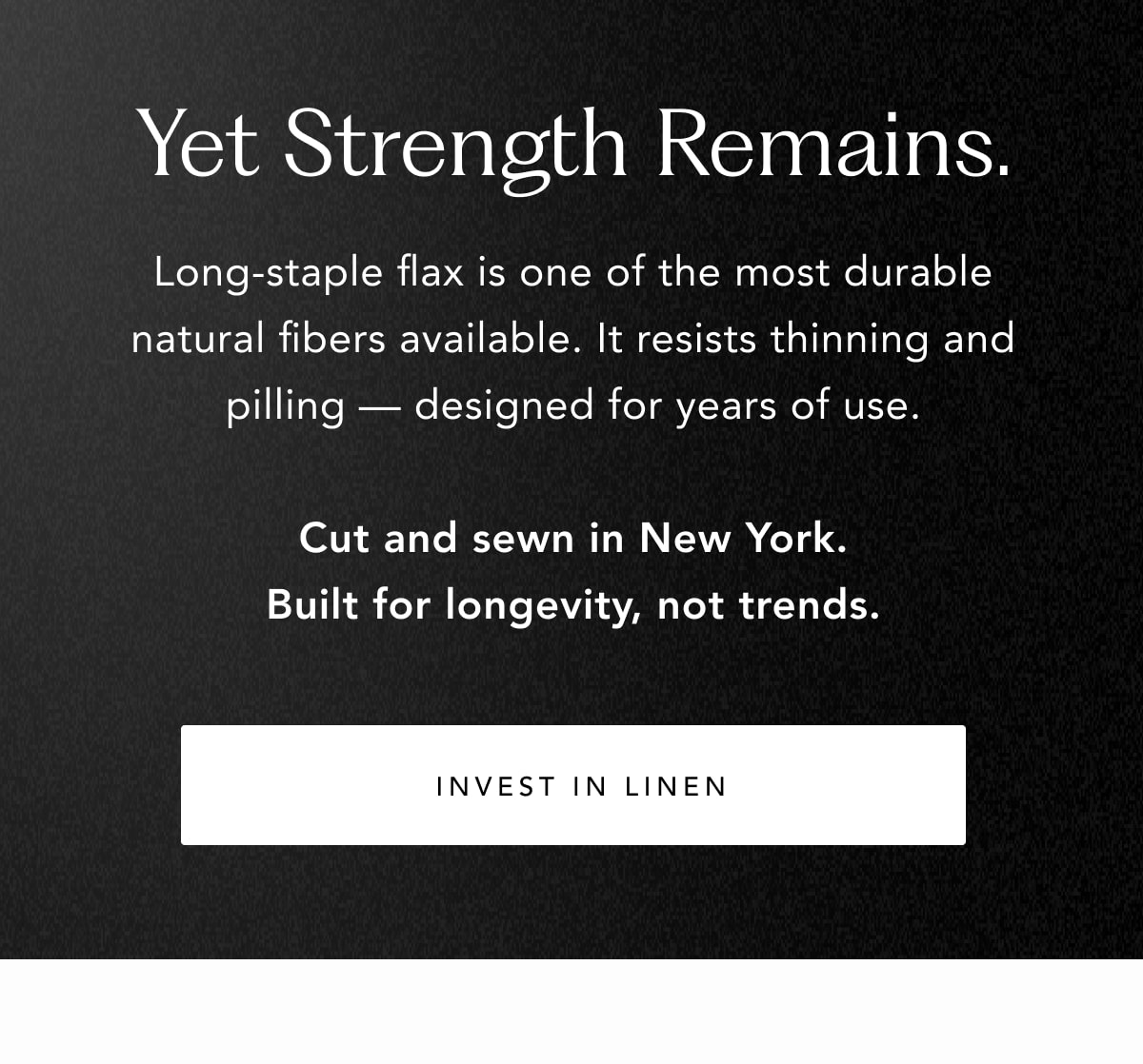 Invest in Linen