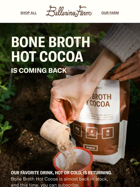 RESTOCK: Bone Broth Hot Cocoa