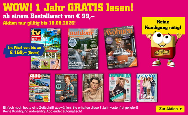 Wow! 1 Jahr gratis Zeitschrift lesen 