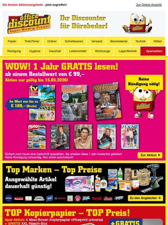 Wow! 1 Jahr GRATIS Lieblingszeitschrift lesen!
