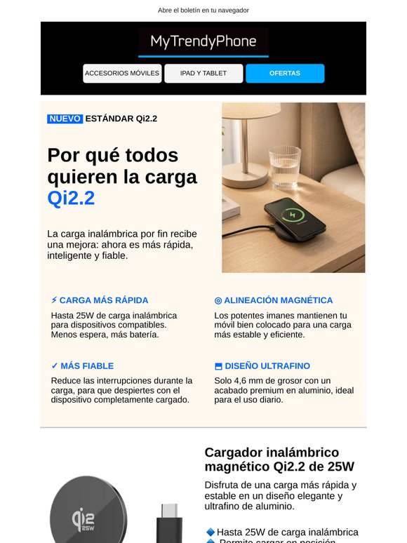 Por qué todos quieren la carga Qi2.2⚡