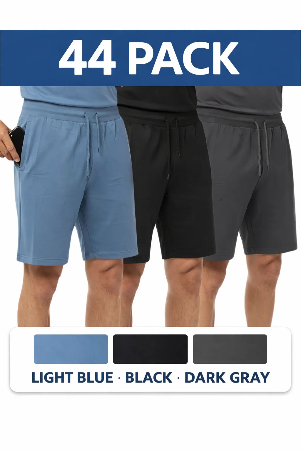 Image of Men's Drawstring Shorts - Bulk Pack (44 or 88)