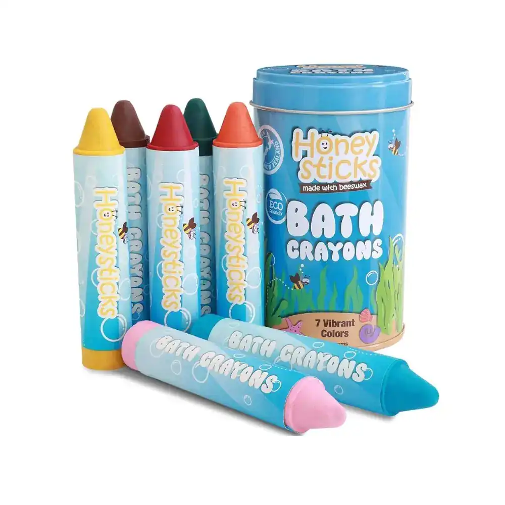 Honeysticks Beeswax Bath Crayons Washes off easily All natural beeswax and soy wax blend Non toxic pigments Honeysticks Beeswax Bath Crayons are made ...