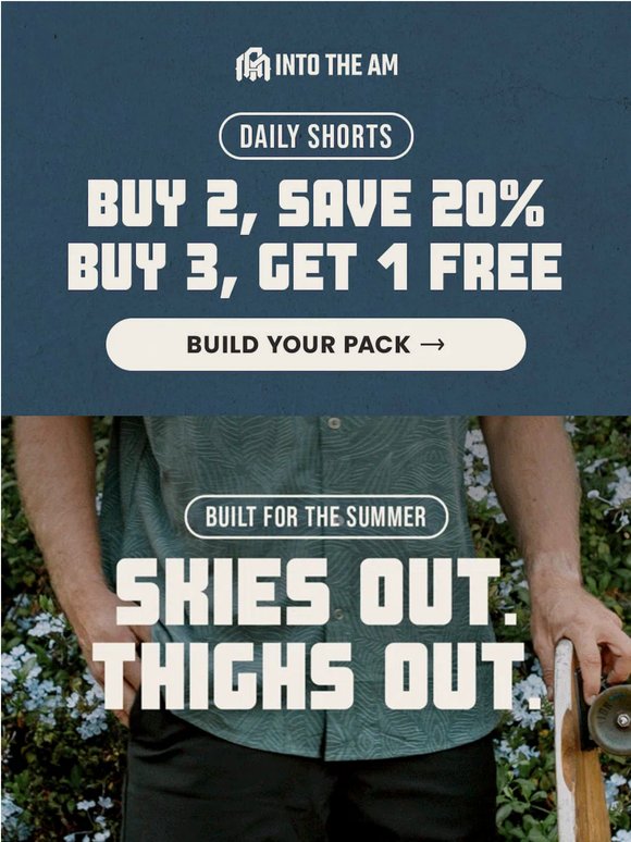 Skies out. Thighs out.