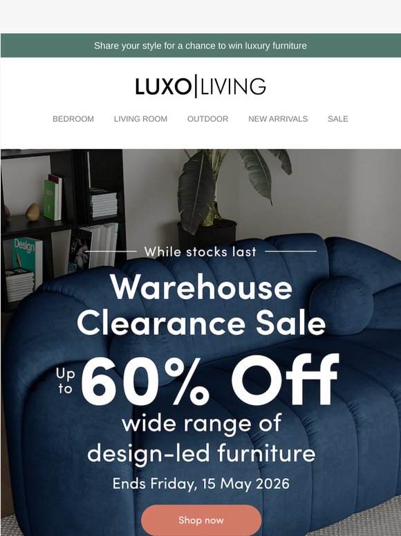 Warehouse Clearance Sale — Up to 60% off while stocks last