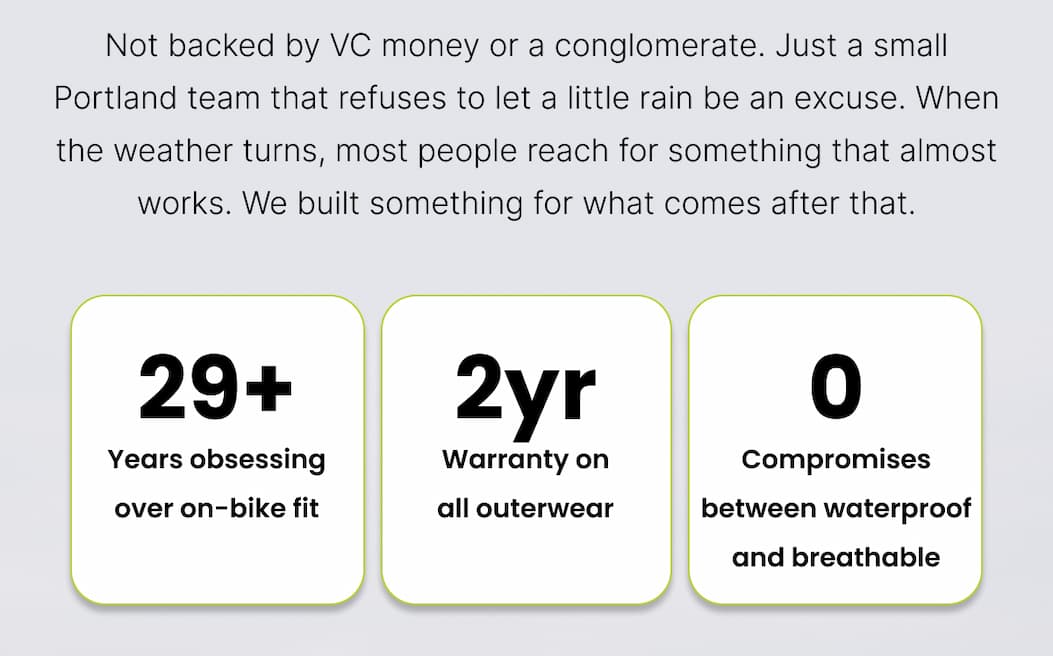 Not backed by VC money or a conglomerate.