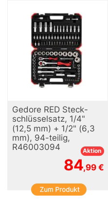Gedore RED R46003094 Steckschlsselsatz 94teilig 3300057