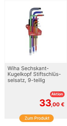 Wiha SechskantKugelkopf 9tlg farbig leuchtend Sechskant Stiftschlsselsatz 15 2 25 3 4 5 6 8 10 9teilig