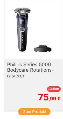 Philips Bodycare S588525 Rotationsrasierer Blau