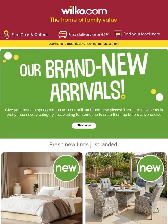 What's new on wilko.com?