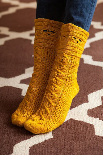 Image of Busy Bees Socks Pattern