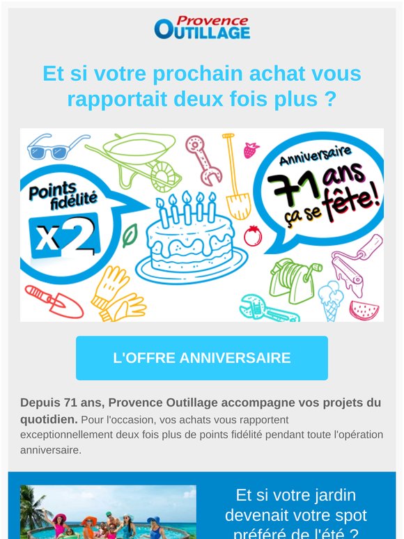 — 71 ans, ça se fête… et vos points fidélité aussi