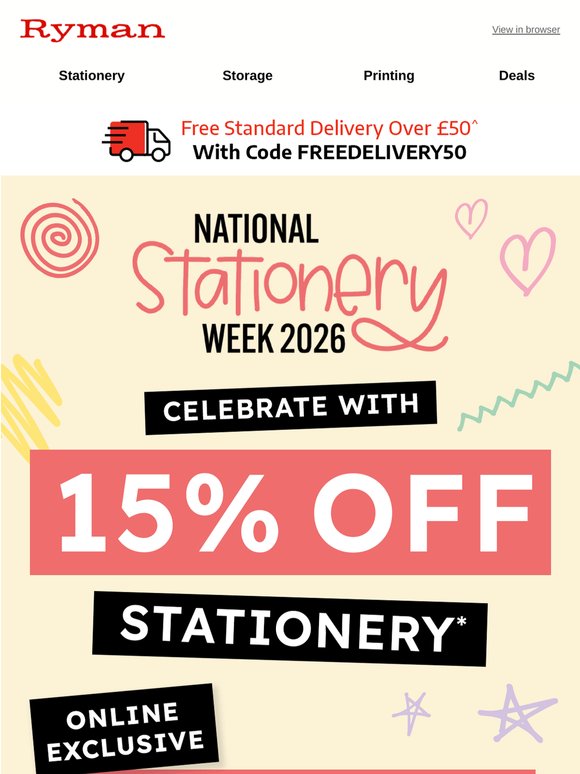 15% Off Stationery ✍️🥳