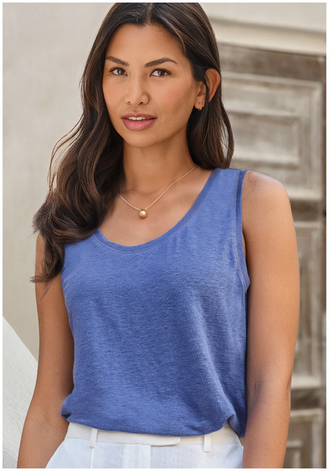 Luxury Linen Jersey Vest