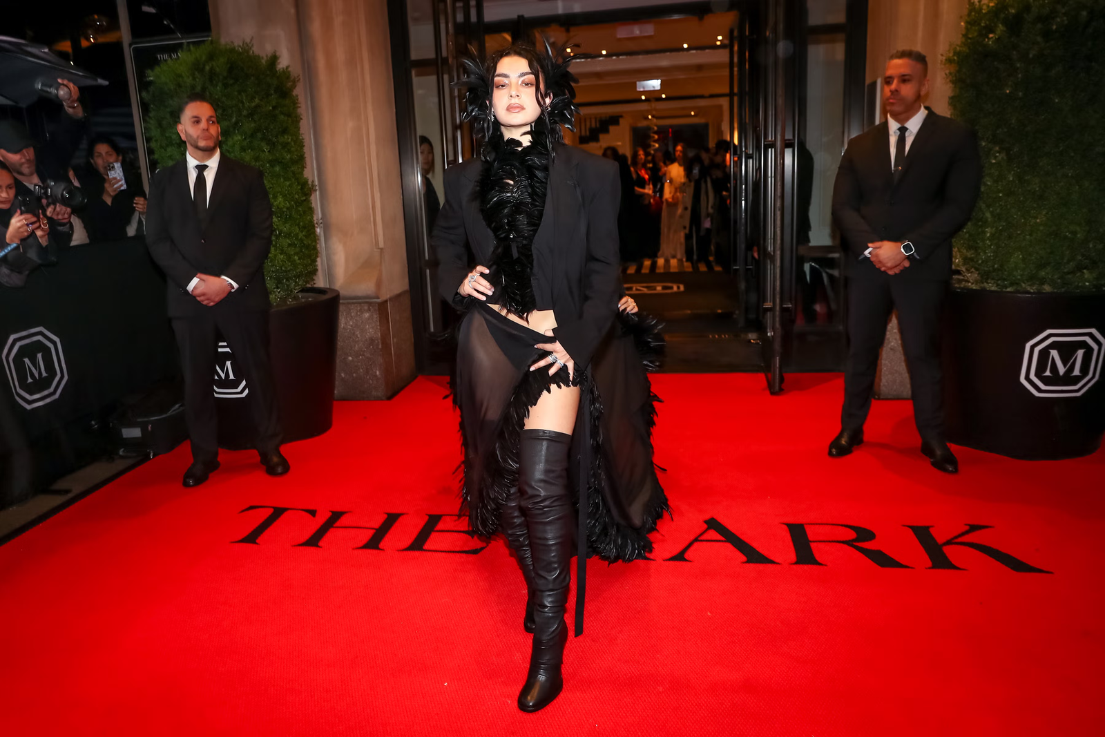 charlie xcx outside of The Mark hotel