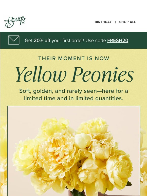 Have you heard? Yellow peonies are here!