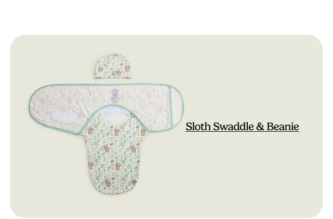 Sloth Swaddle & Beanie Gift Set. Shop now.
