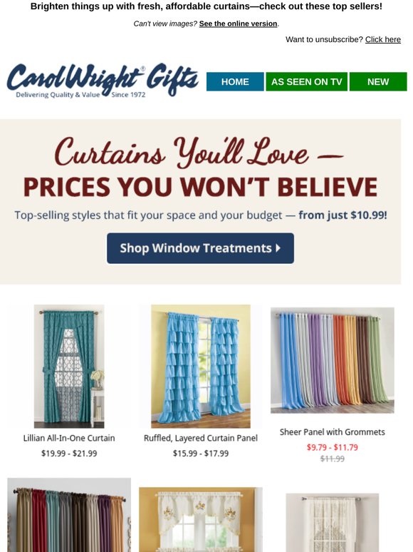 Brighten Your Space—Budget-Friendly Curtains from $10.99!