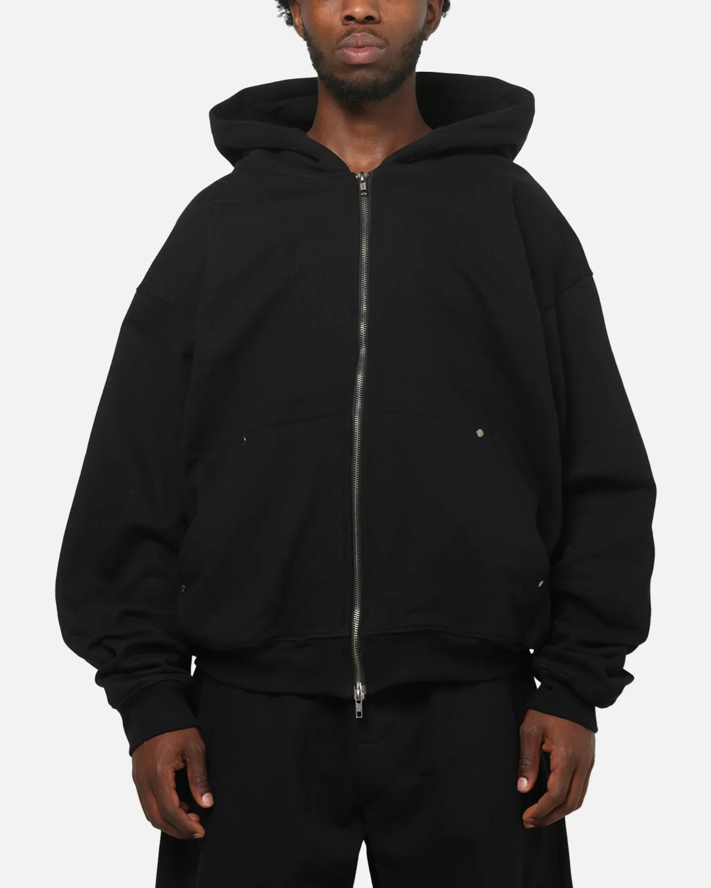 Image of American Thrift Zip Hoodie Black
