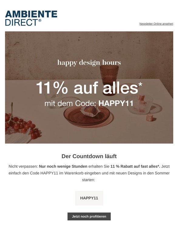 Fast verpasst ⌛ -11% auf alles!*