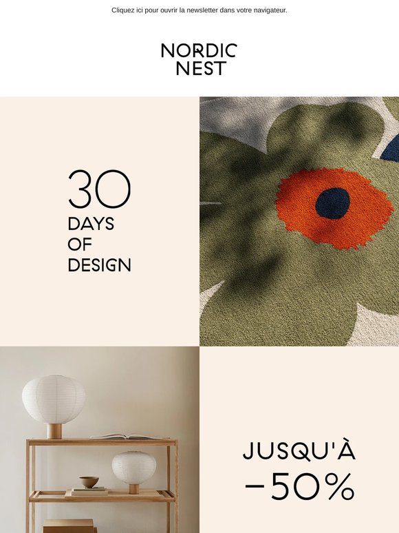 Jusqu'à -40 %  sur Marimekko | 30 jours de design