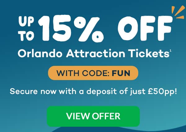 UP TO 15% OFF Orlando Attraction Tickets1 WITH CODE: FUN