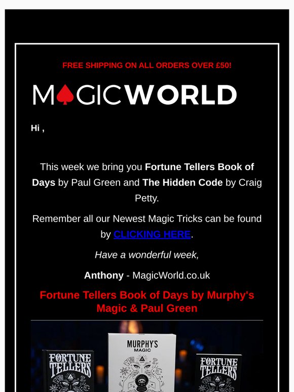 Fortune Teller Book of Days / Craig Petty magic and More