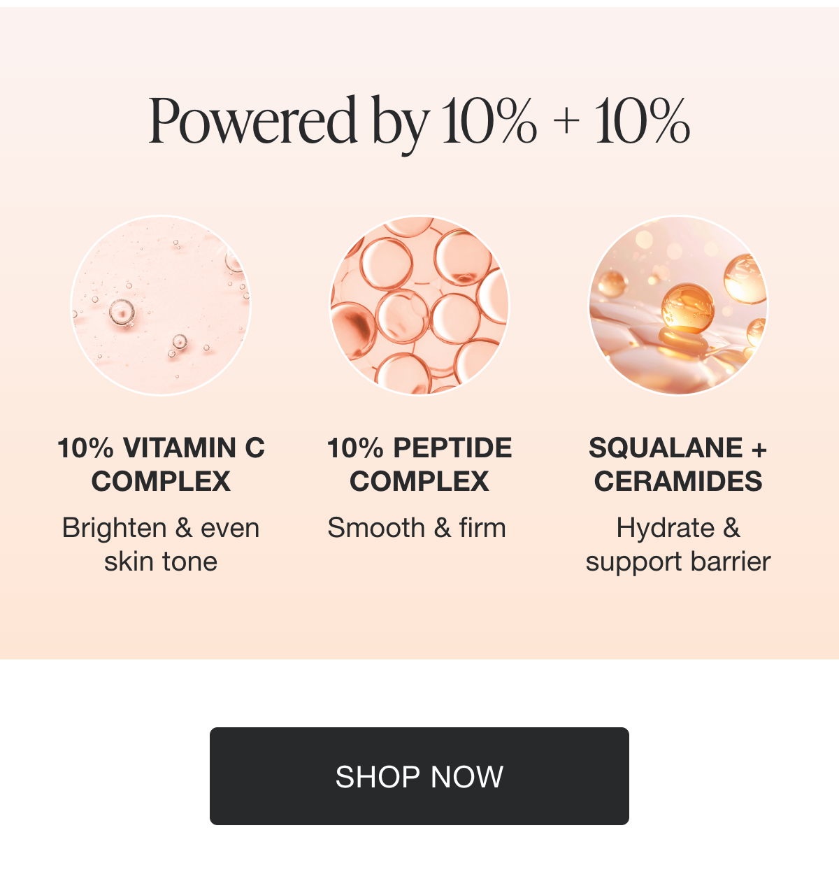 Powered by 10% + 10%