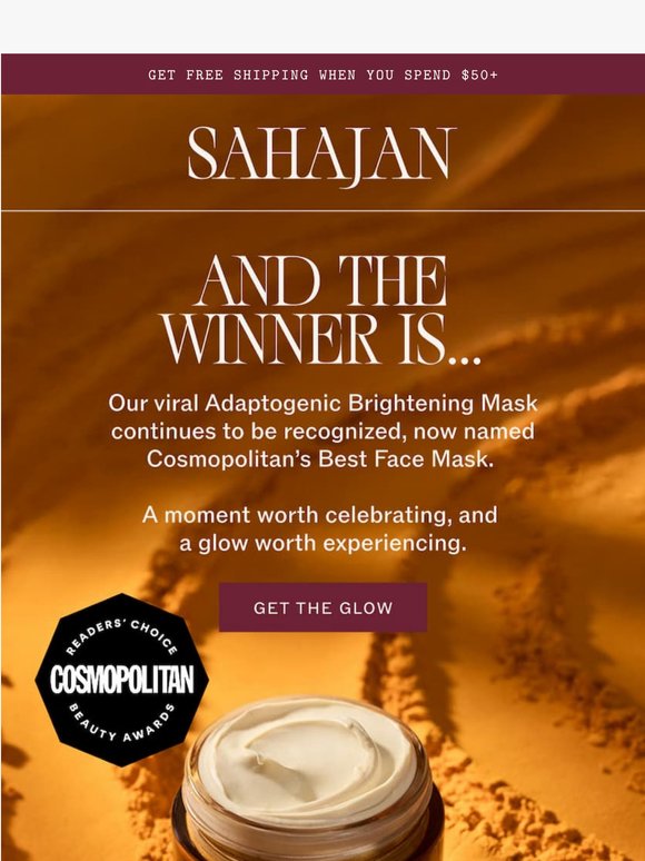 🏆 Cosmopolitan Best Mask Winner!
