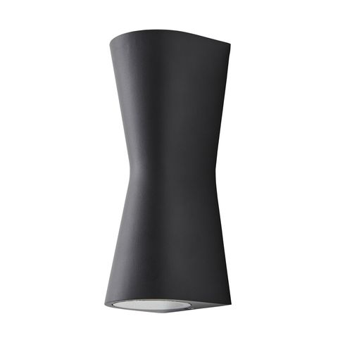 Melby Outdoor Egg Timer Style LED Up and Down Wall Light, Anthracite