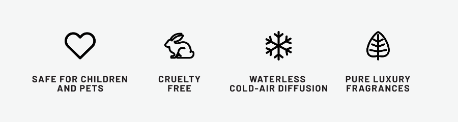 Safe for Children and Pets | Cruelty Free | Waterless Cold-Air Diffusion | Pure Luxury Fragrances