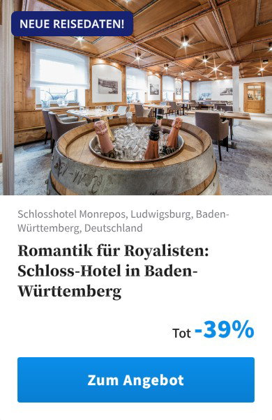 Romantik für Royalisten: Schloss-Hotel in Baden-Württemberg