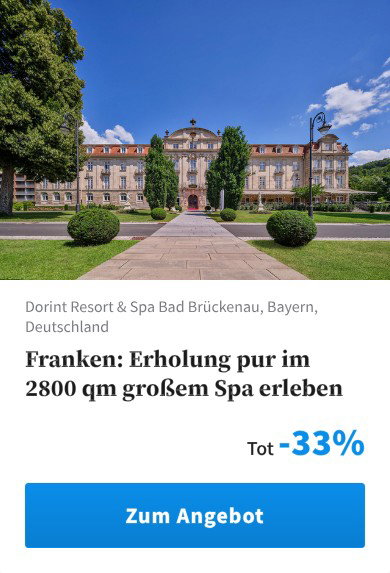 Franken: Erholung pur im 2800 qm großem Spa erleben