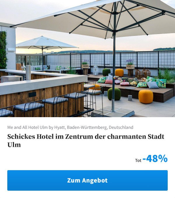 Schickes Hotel im Zentrum der charmanten Stadt Ulm