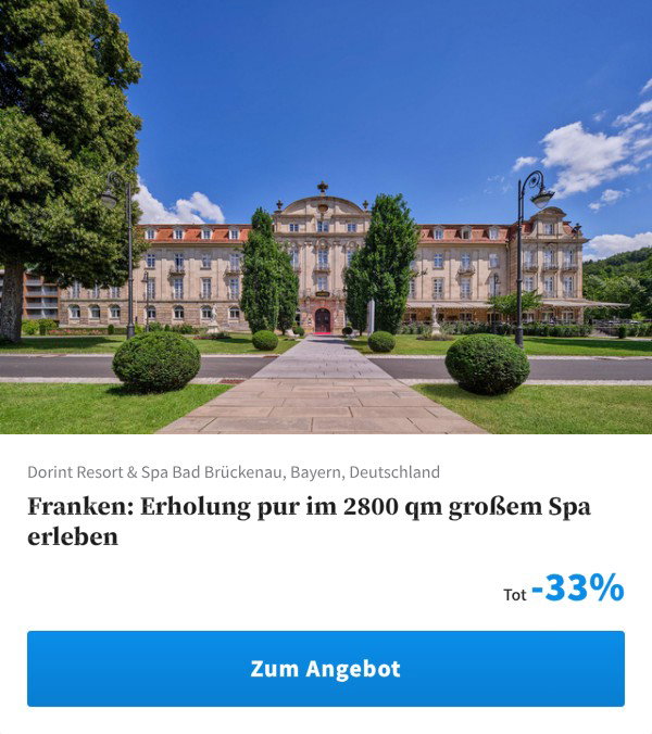 Franken: Erholung pur im 2800 qm großem Spa erleben